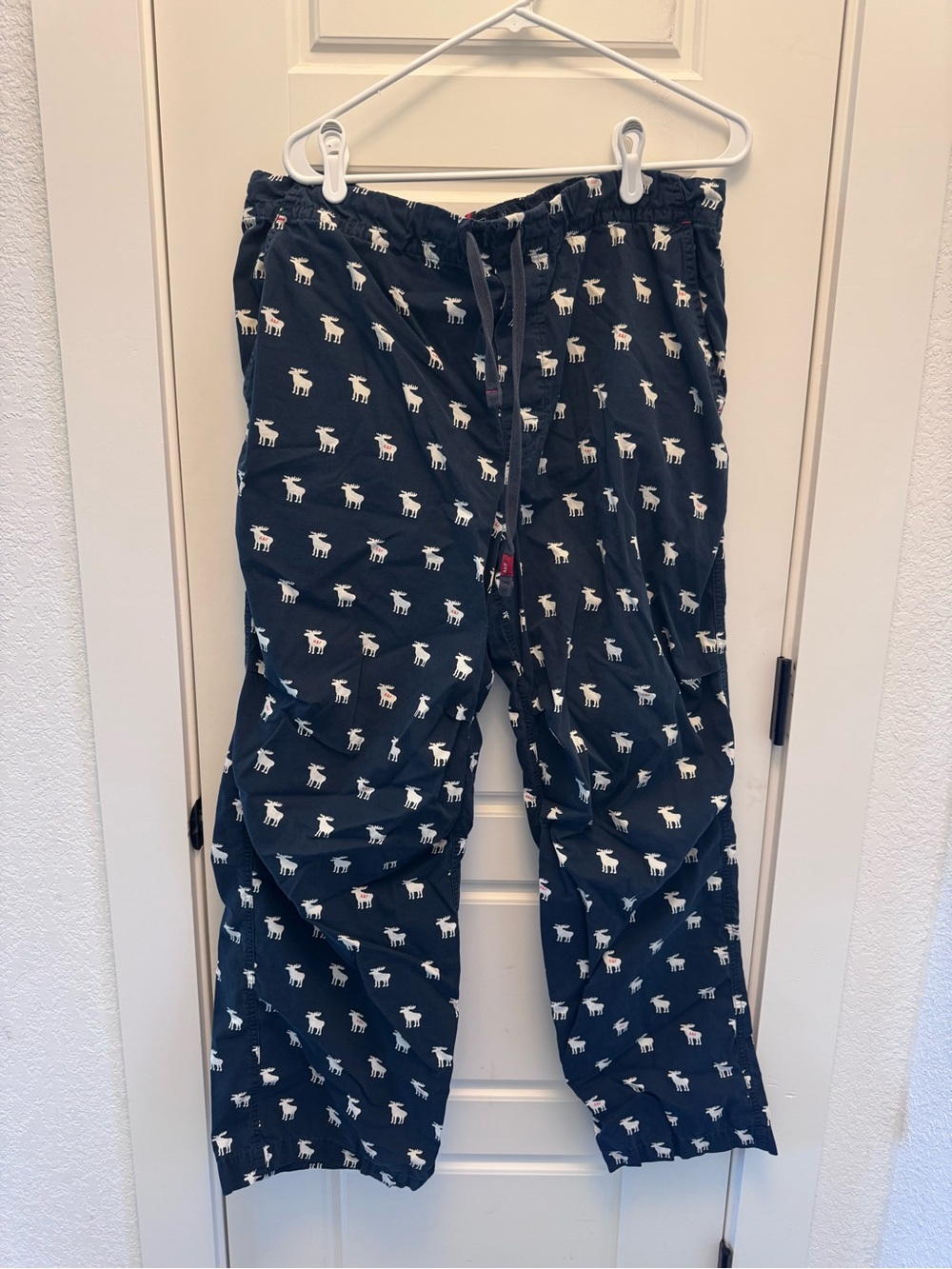 Men’s Abercrombie & Fitch VINTAGE blue moose 90's sleep pajamas pants size M